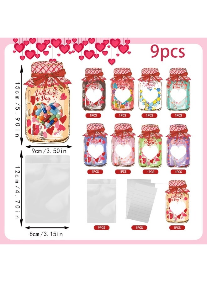 Mordely 18 Pack Valentine Cards for Kids Classroom School, Colorful Jars Kids Valentine Day Cards, Valentine Day Gifts for Kids, Exchange Gifts - Image 3